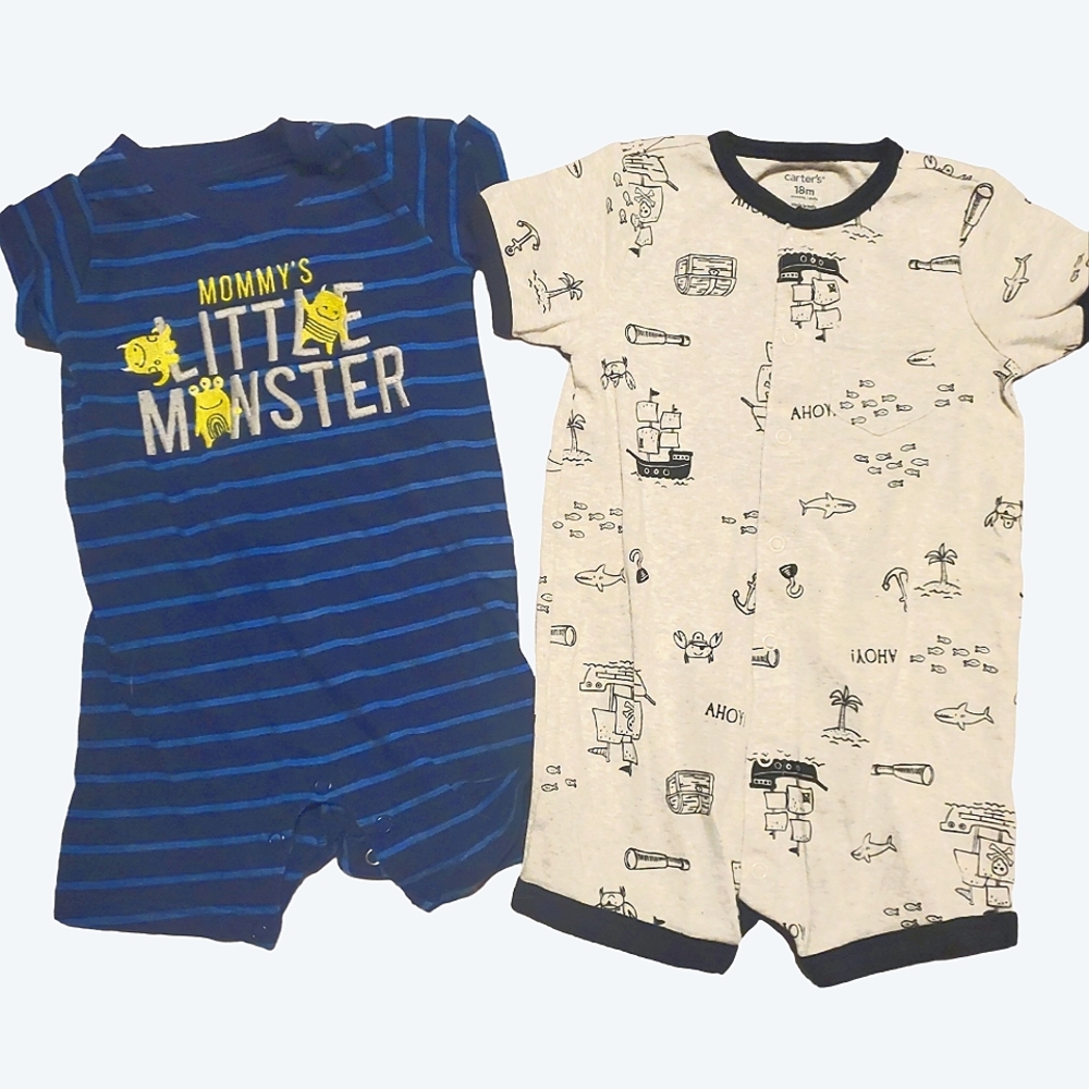 LOT 12 month boys one peice outfits 🦀